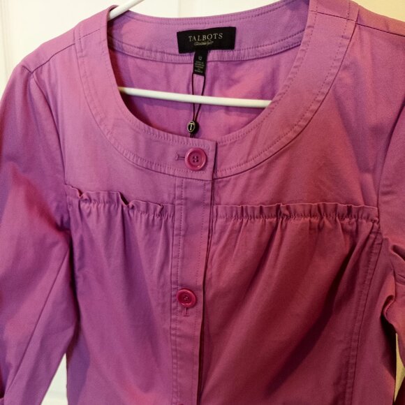 Talbots top purpilish-pink 12 - Picture 1 of 10